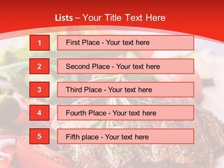 Steak With Vegetables PowerPoint Template
