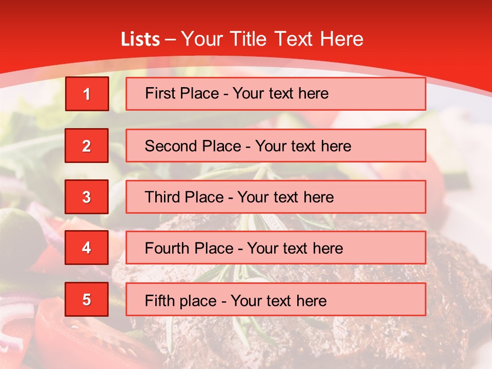 Steak With Vegetables PowerPoint Template