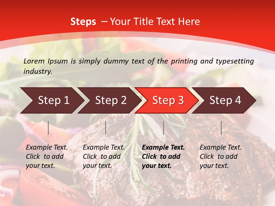 Steak With Vegetables PowerPoint Template
