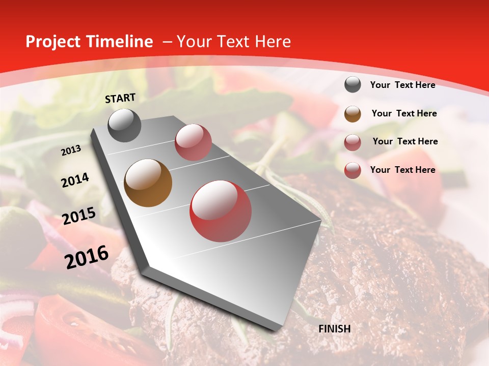 Steak With Vegetables PowerPoint Template
