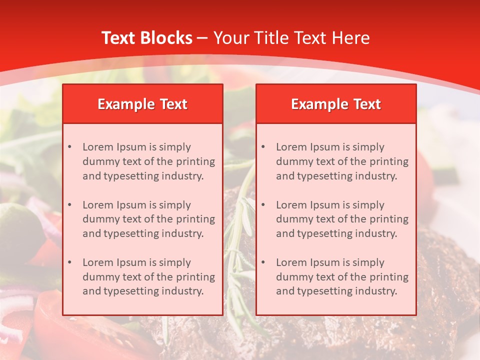 Steak With Vegetables PowerPoint Template