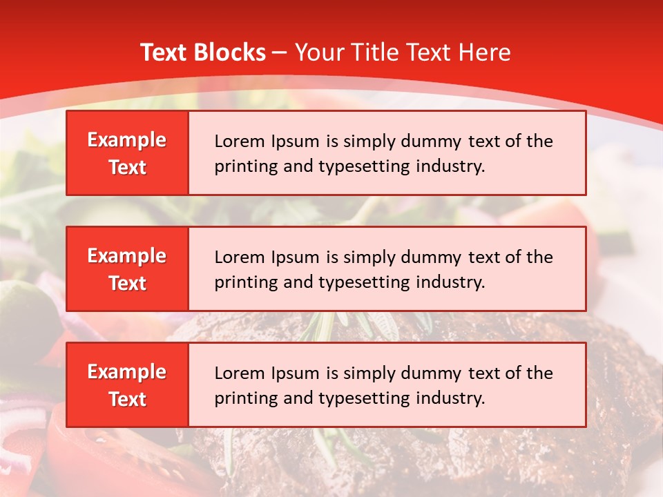 Steak With Vegetables PowerPoint Template