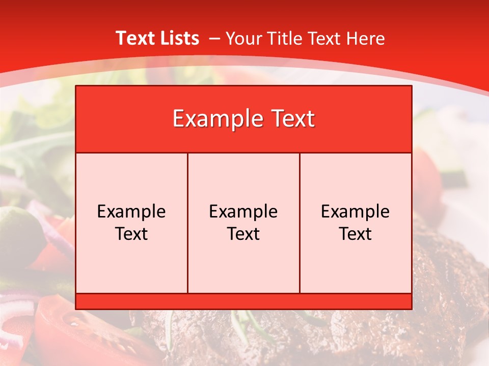 Steak With Vegetables PowerPoint Template