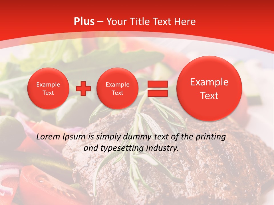 Steak With Vegetables PowerPoint Template