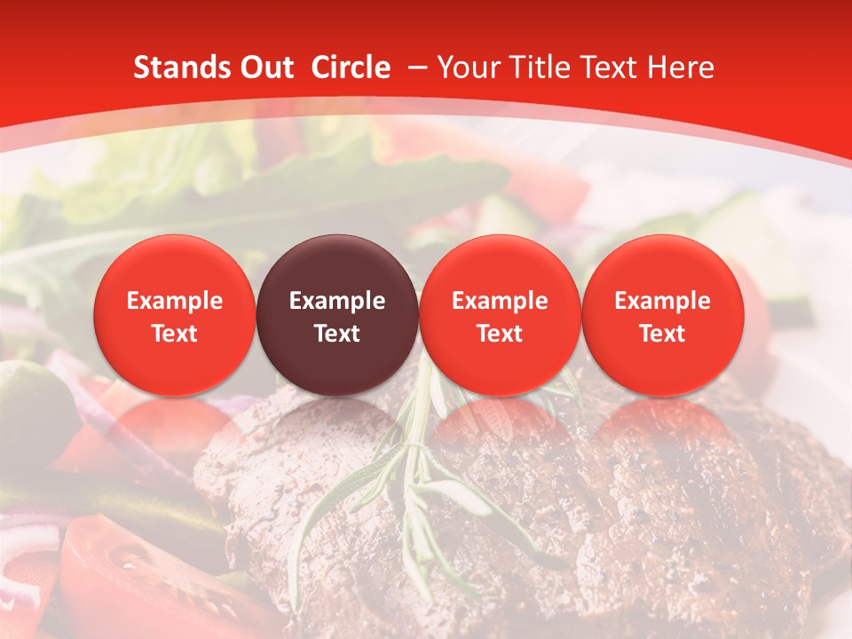 Steak With Vegetables PowerPoint Template