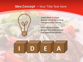 Steak With Vegetables PowerPoint Template