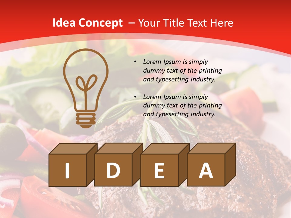 Steak With Vegetables PowerPoint Template