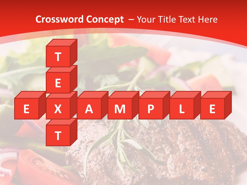 Steak With Vegetables PowerPoint Template