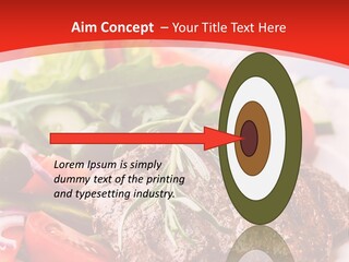 Steak With Vegetables PowerPoint Template