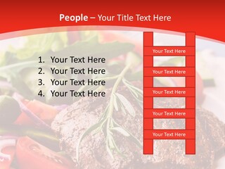 Steak With Vegetables PowerPoint Template