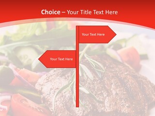 Steak With Vegetables PowerPoint Template