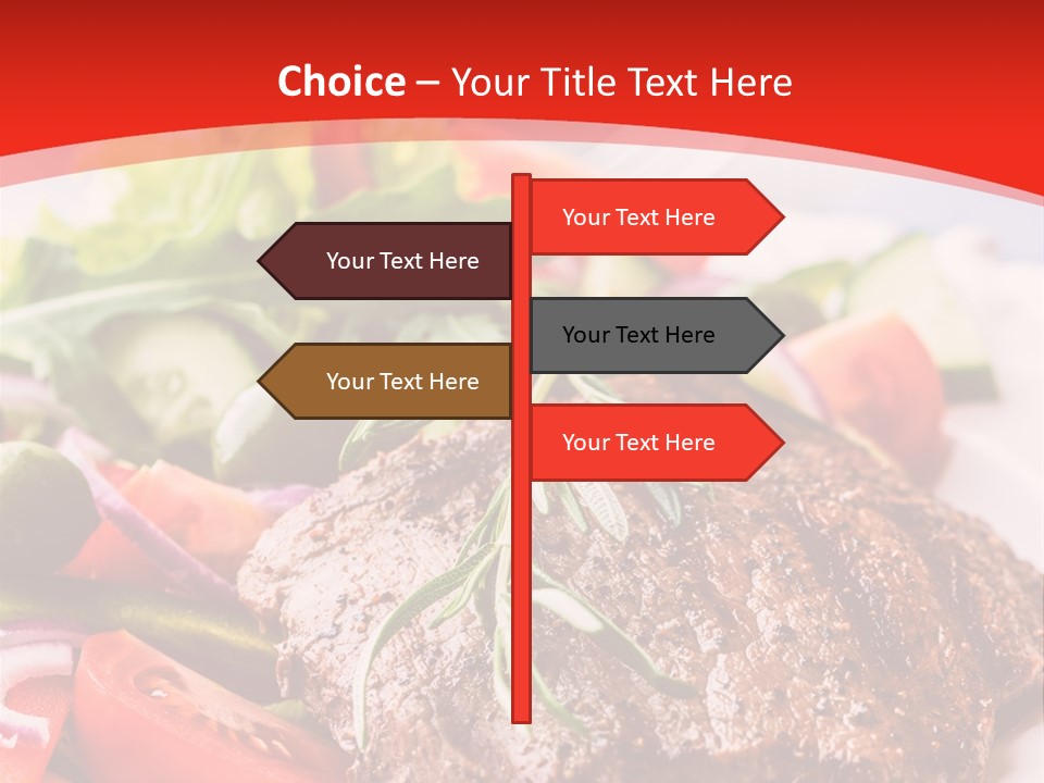 Steak With Vegetables PowerPoint Template