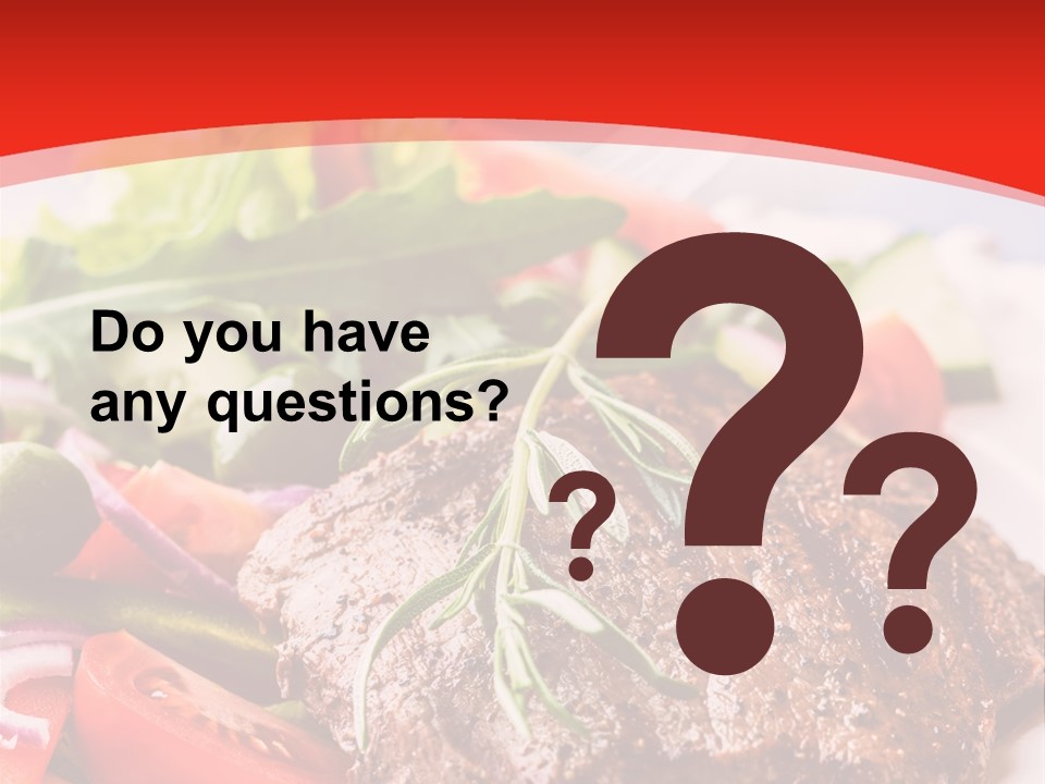 Steak With Vegetables PowerPoint Template