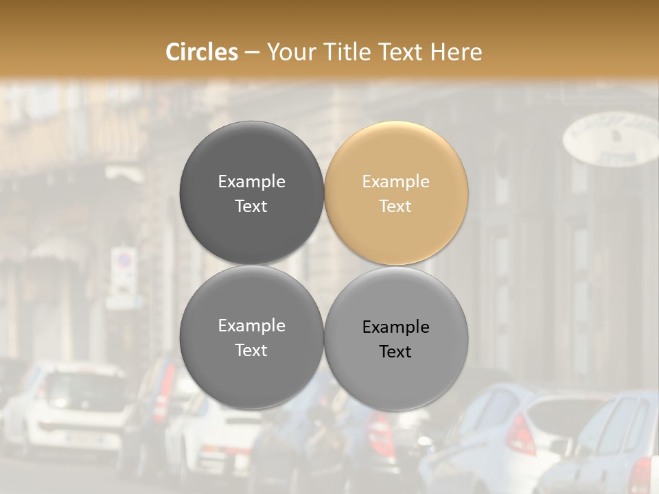 Cars By The Road PowerPoint Template