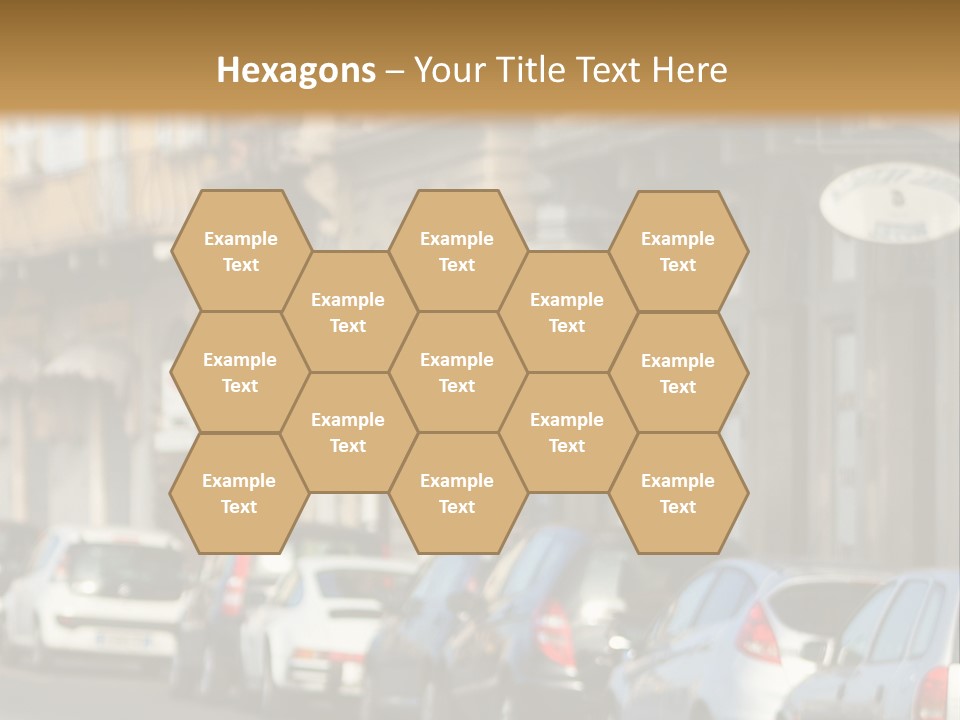 Cars By The Road PowerPoint Template