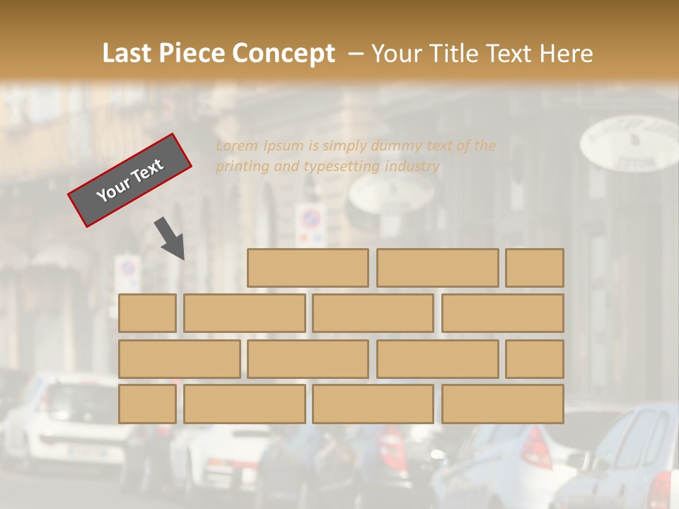 Cars By The Road PowerPoint Template