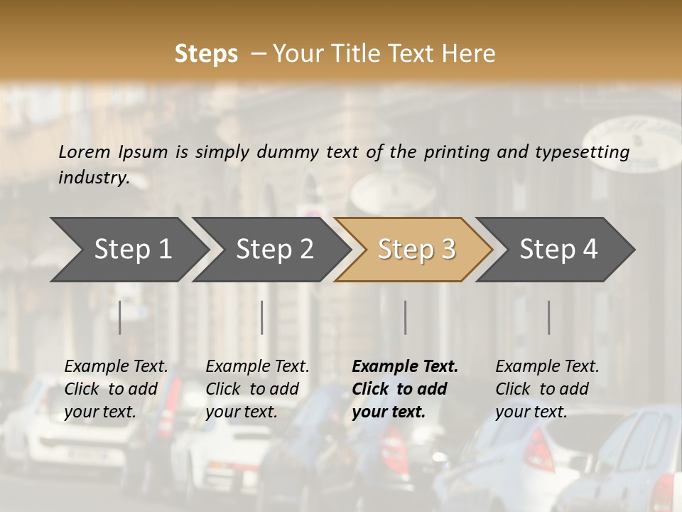 Cars By The Road PowerPoint Template