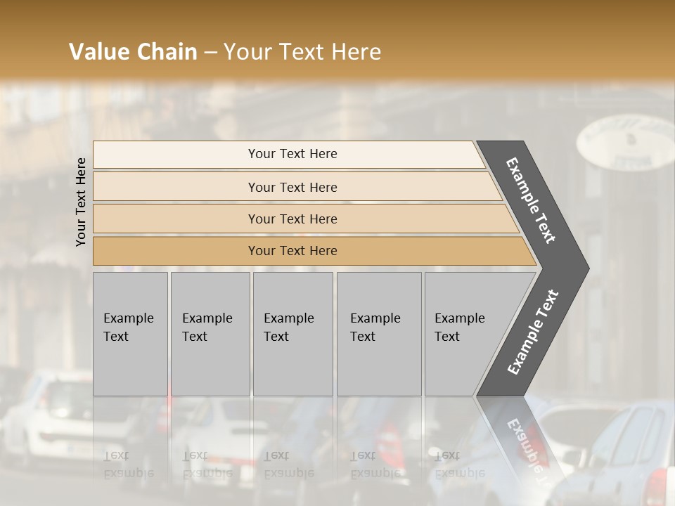 Cars By The Road PowerPoint Template