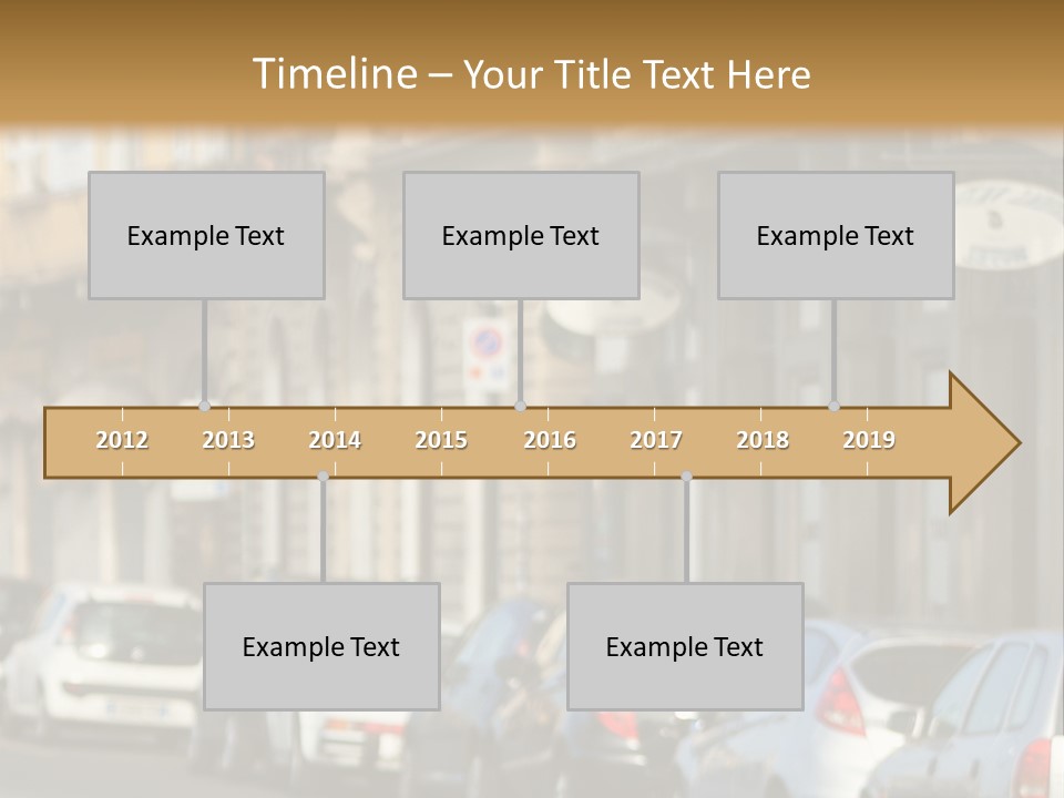 Cars By The Road PowerPoint Template