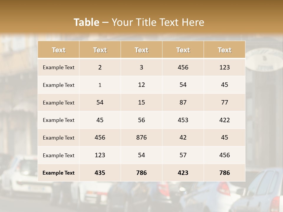 Cars By The Road PowerPoint Template
