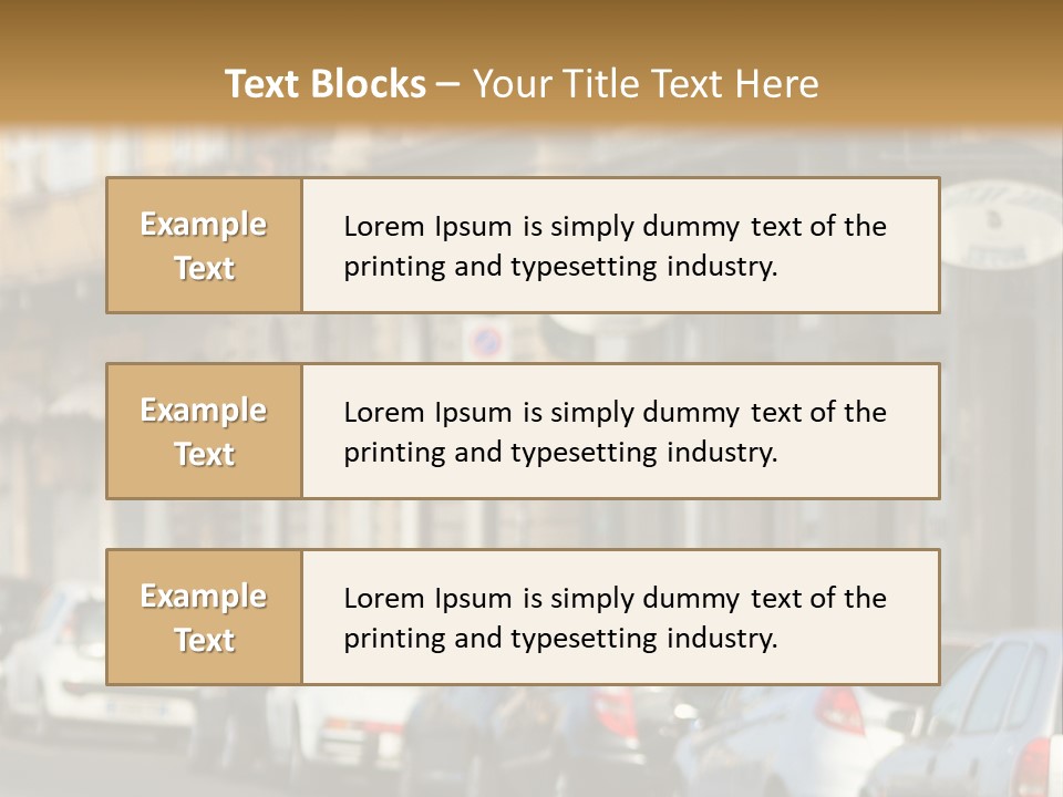 Cars By The Road PowerPoint Template