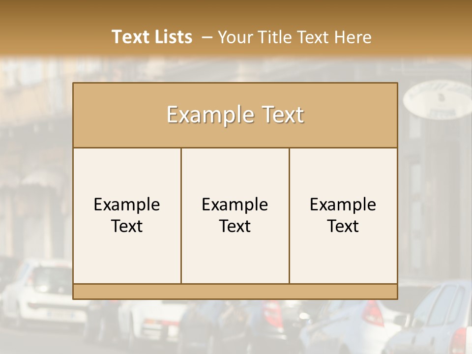 Cars By The Road PowerPoint Template