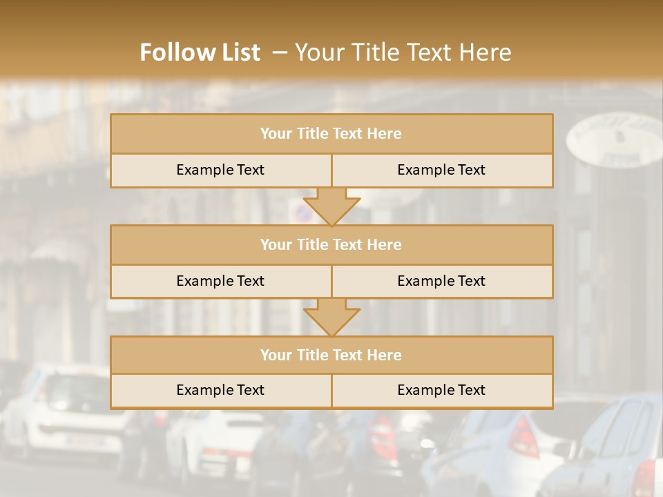 Cars By The Road PowerPoint Template