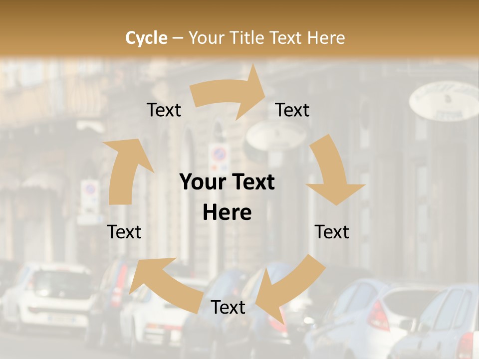 Cars By The Road PowerPoint Template