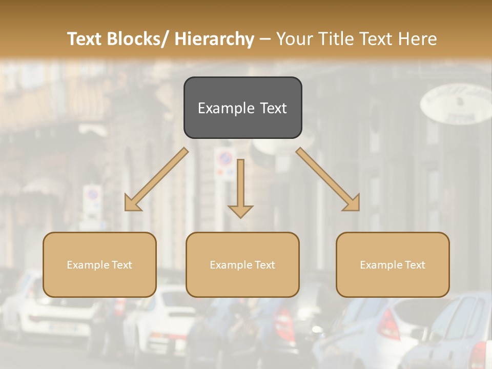 Cars By The Road PowerPoint Template