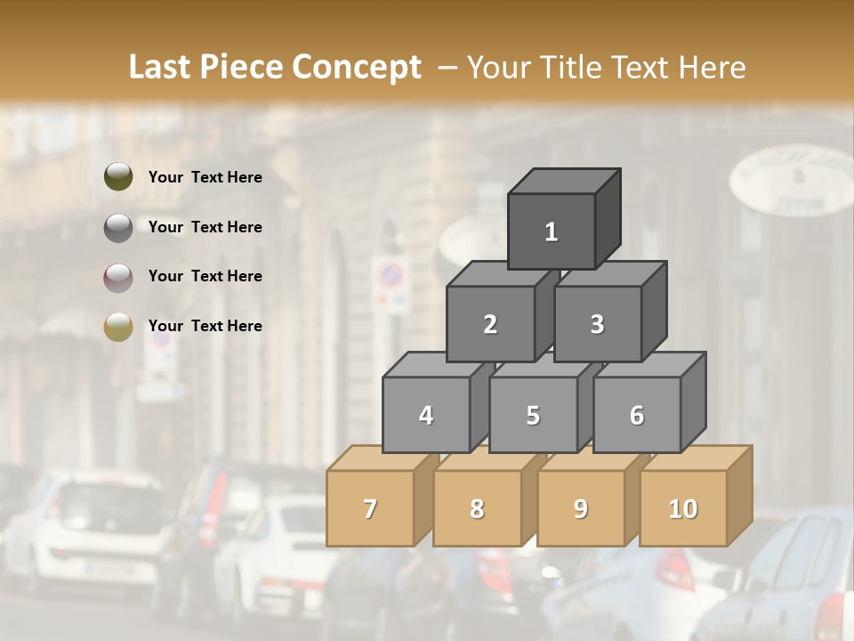 Cars By The Road PowerPoint Template