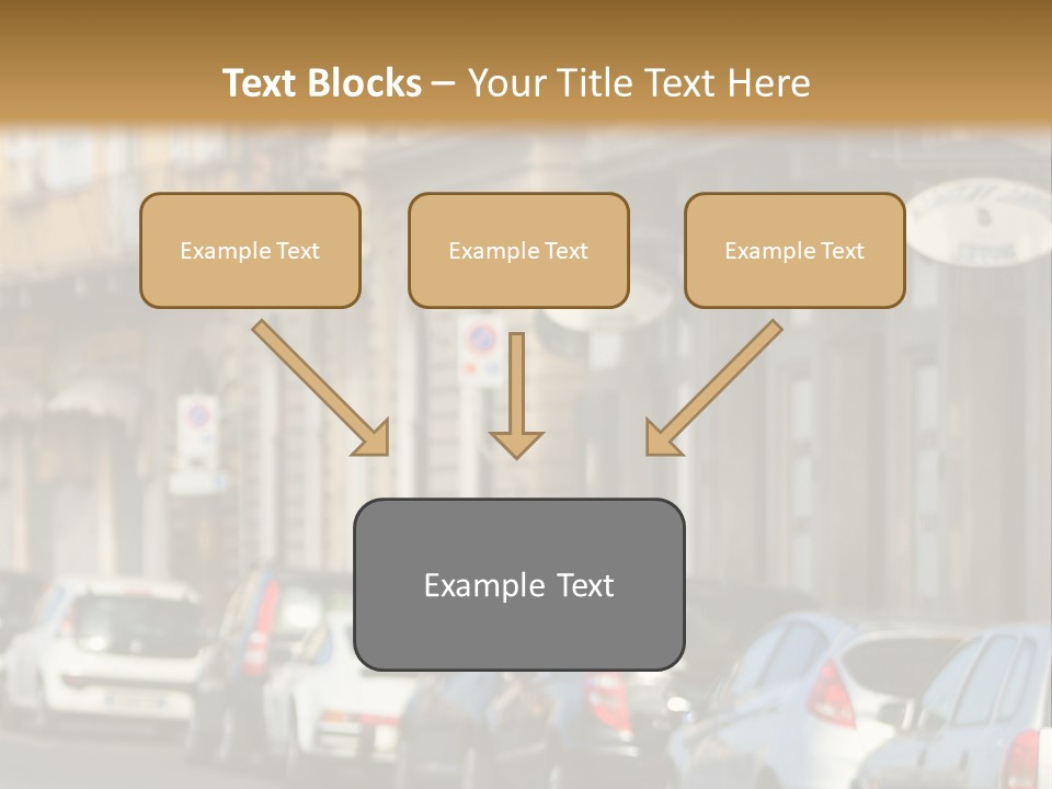 Cars By The Road PowerPoint Template