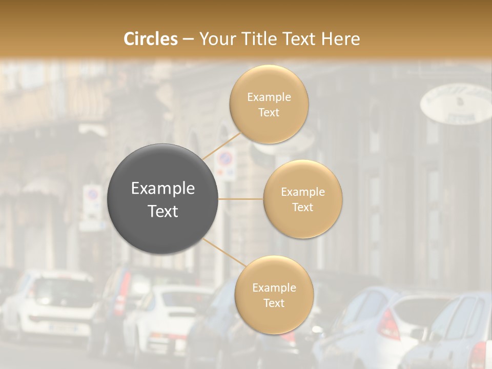 Cars By The Road PowerPoint Template