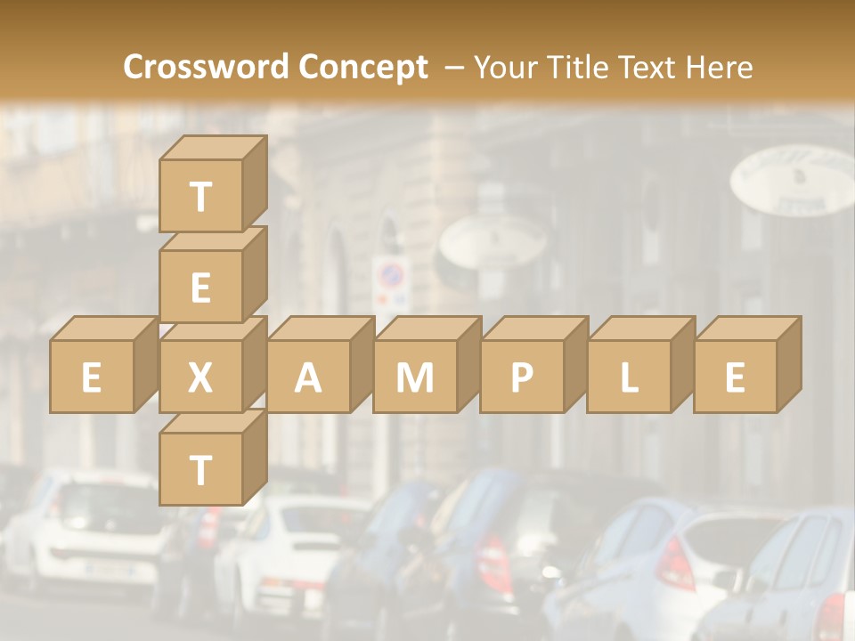 Cars By The Road PowerPoint Template