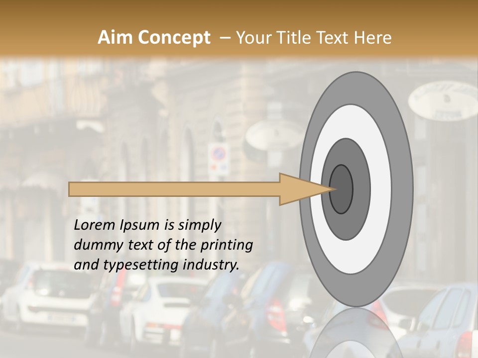 Cars By The Road PowerPoint Template