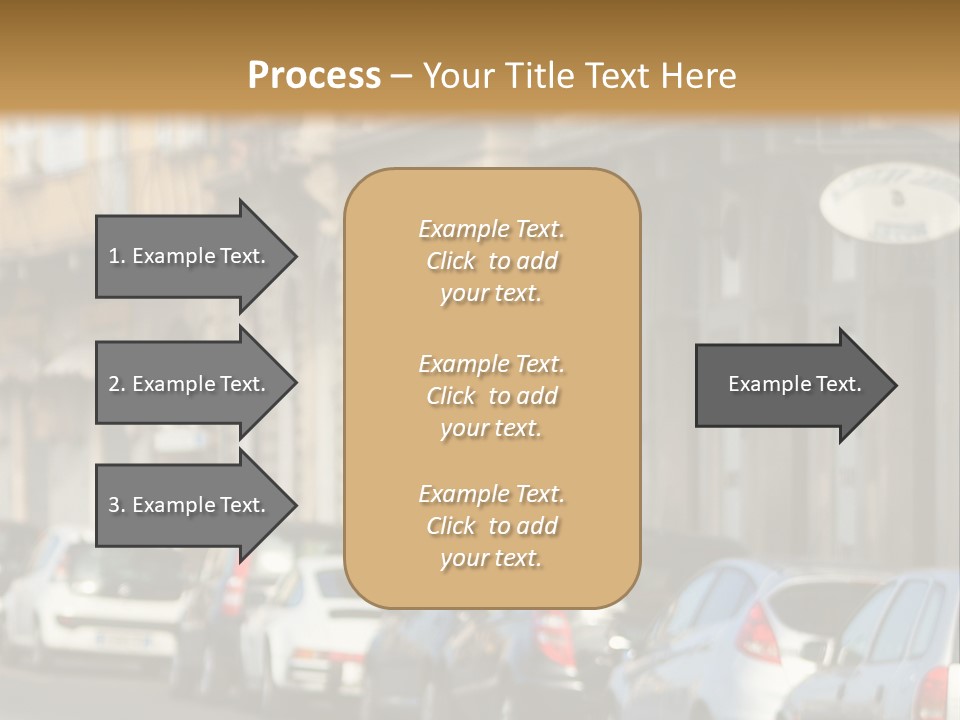 Cars By The Road PowerPoint Template