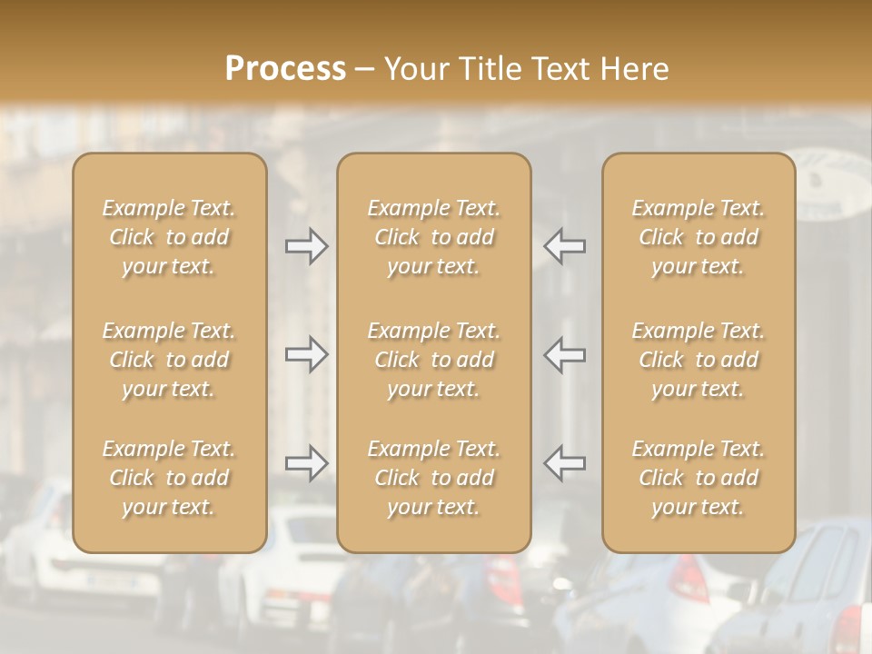 Cars By The Road PowerPoint Template