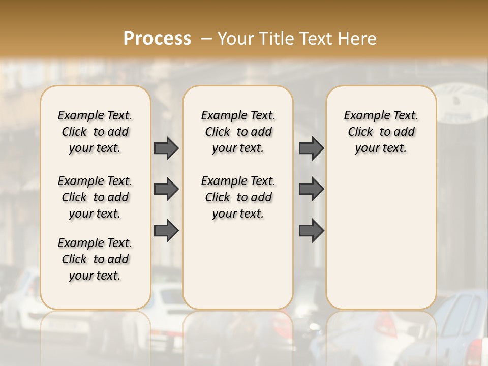 Cars By The Road PowerPoint Template