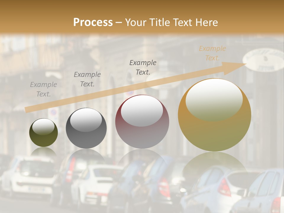 Cars By The Road PowerPoint Template