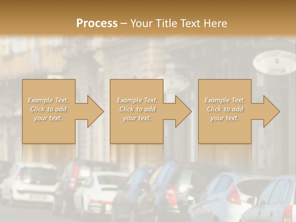 Cars By The Road PowerPoint Template