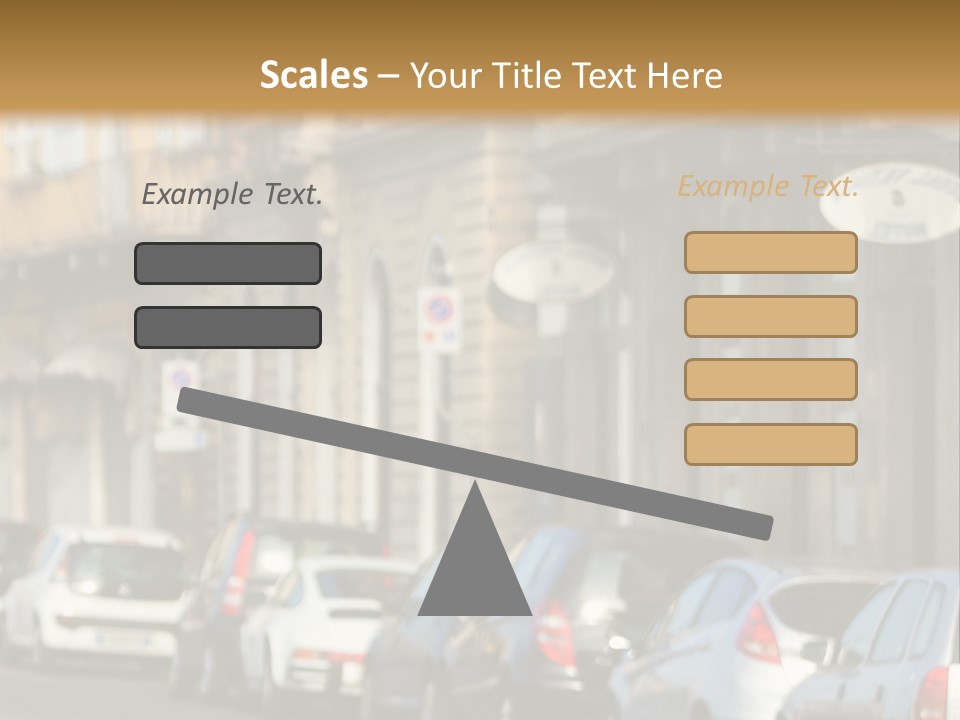 Cars By The Road PowerPoint Template