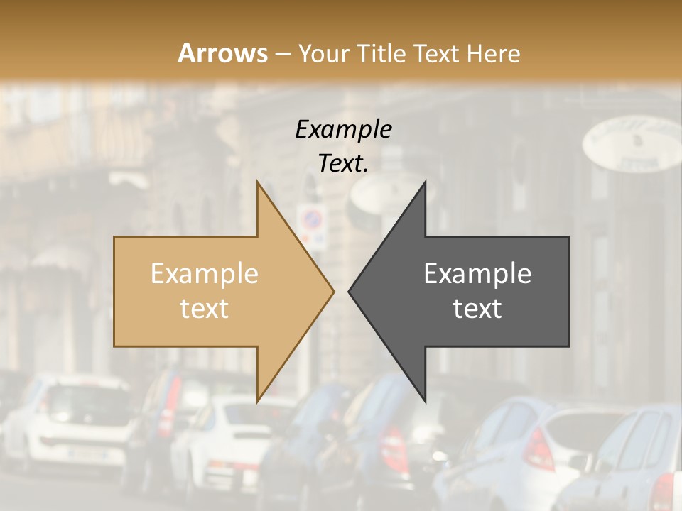 Cars By The Road PowerPoint Template