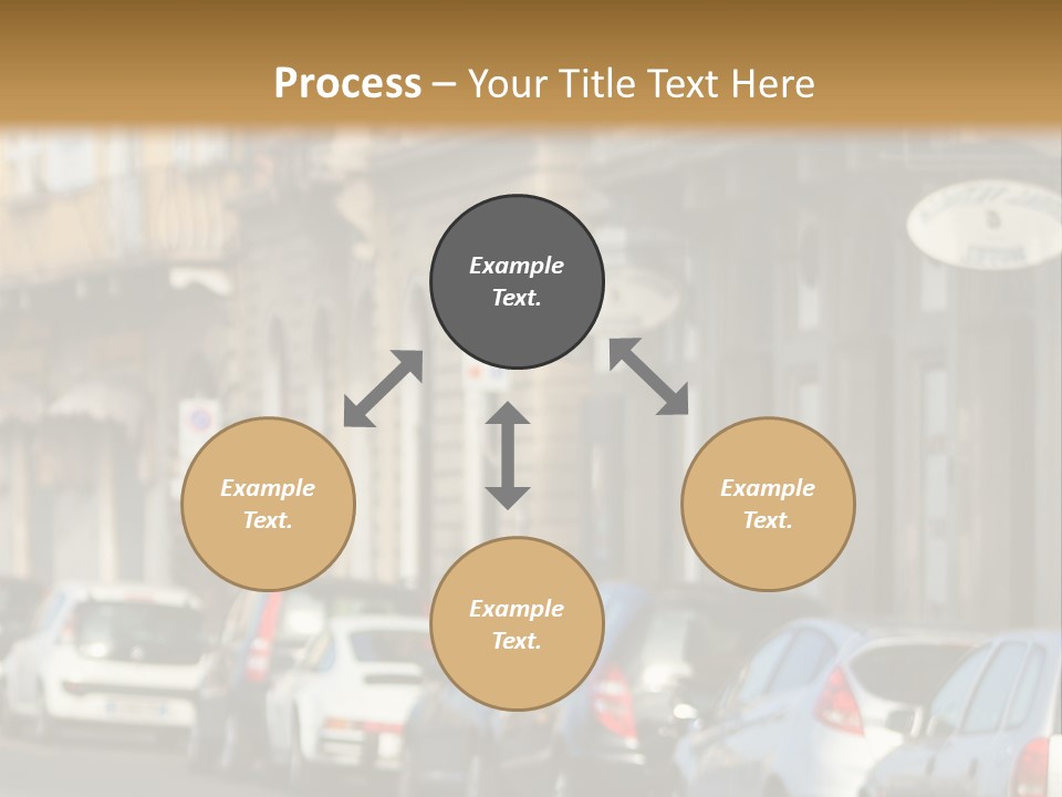 Cars By The Road PowerPoint Template