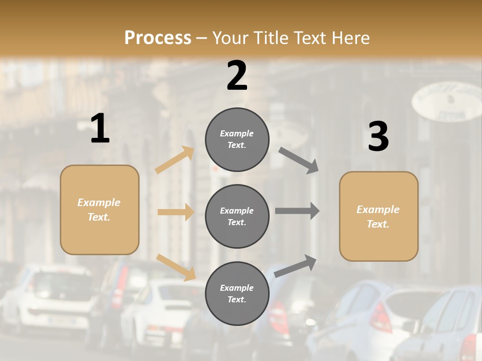 Cars By The Road PowerPoint Template