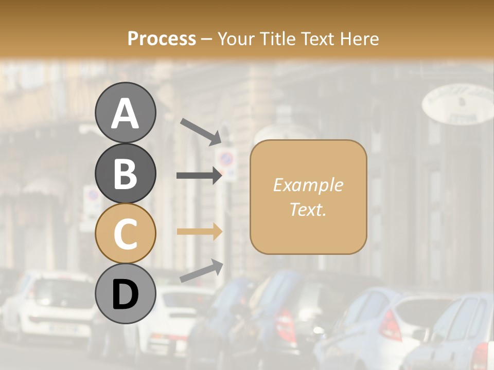 Cars By The Road PowerPoint Template