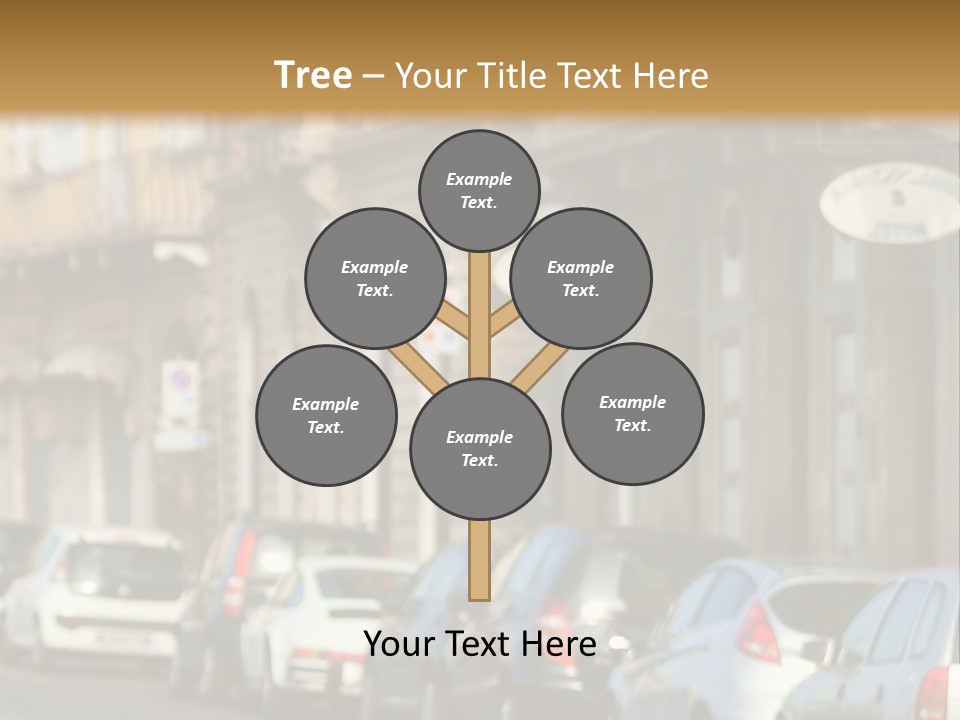 Cars By The Road PowerPoint Template