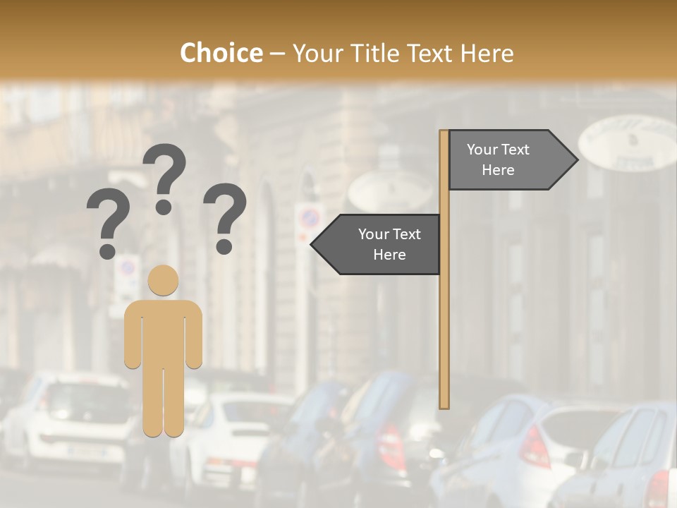 Cars By The Road PowerPoint Template