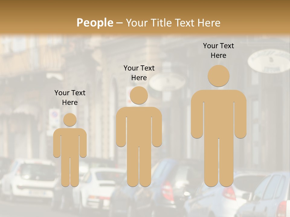 Cars By The Road PowerPoint Template