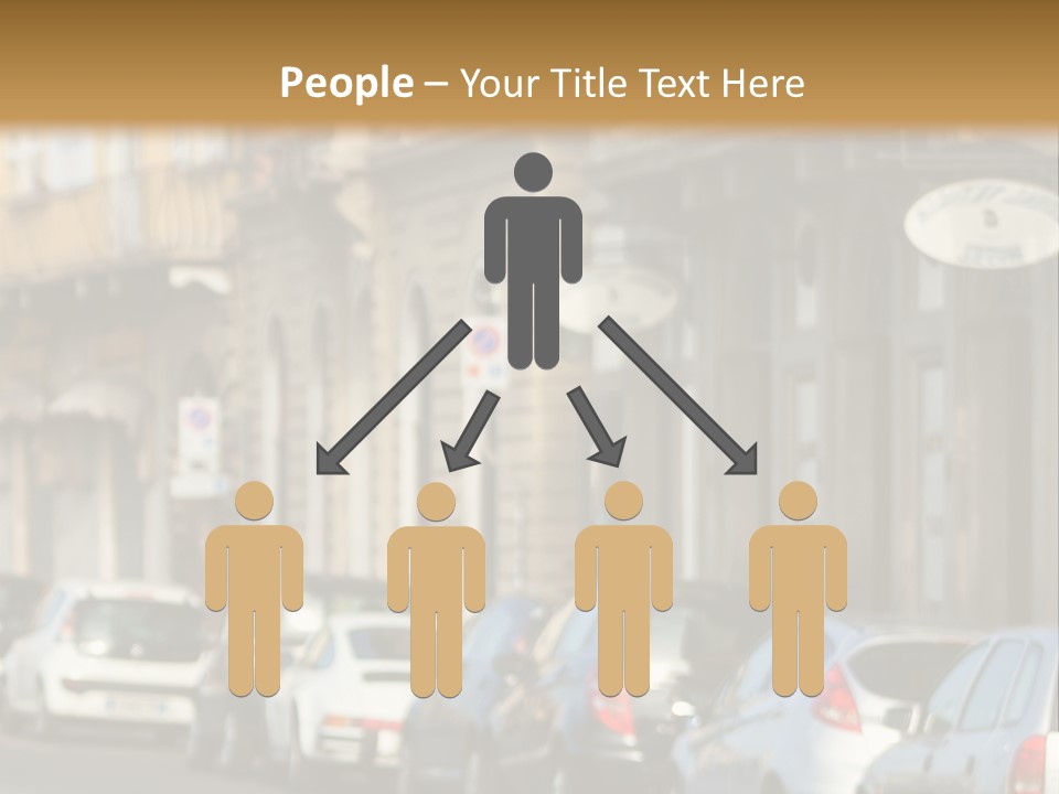 Cars By The Road PowerPoint Template