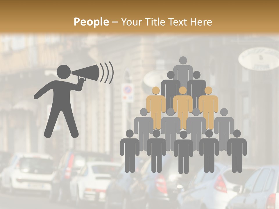 Cars By The Road PowerPoint Template