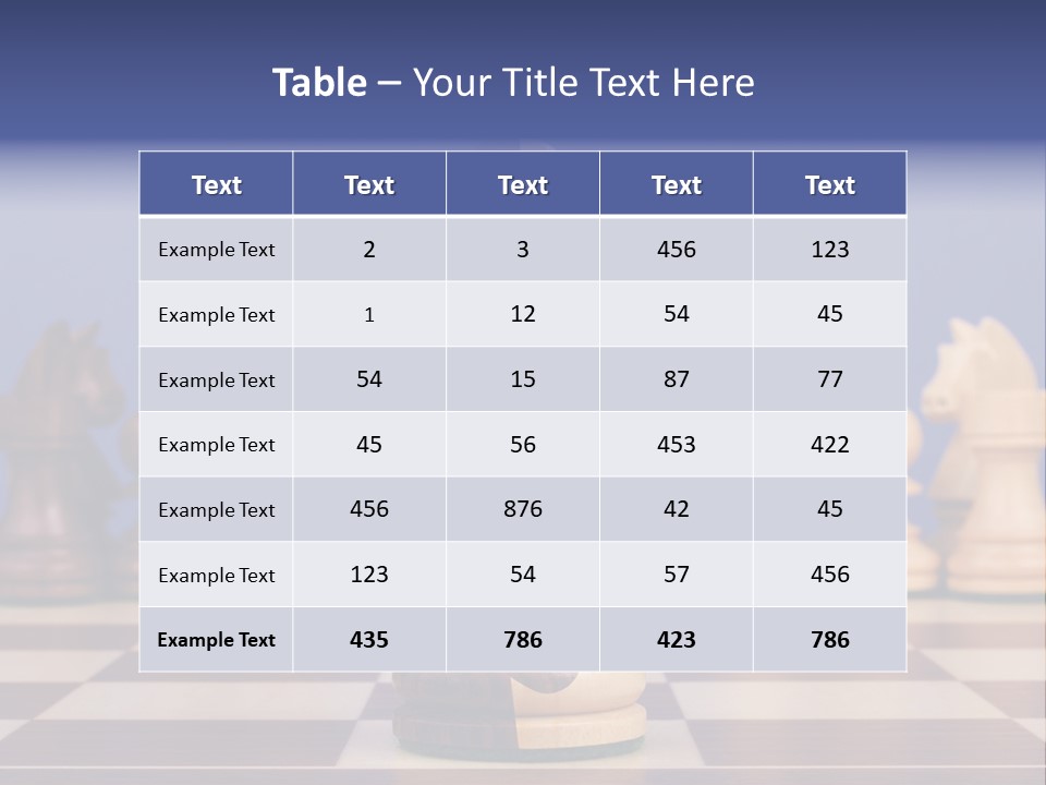 Chess Board PowerPoint Template